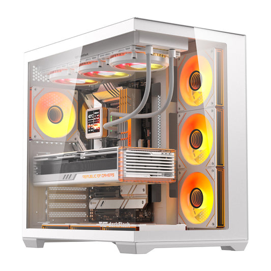 DarkFlash Computer Case C280 White (+7 Fans)