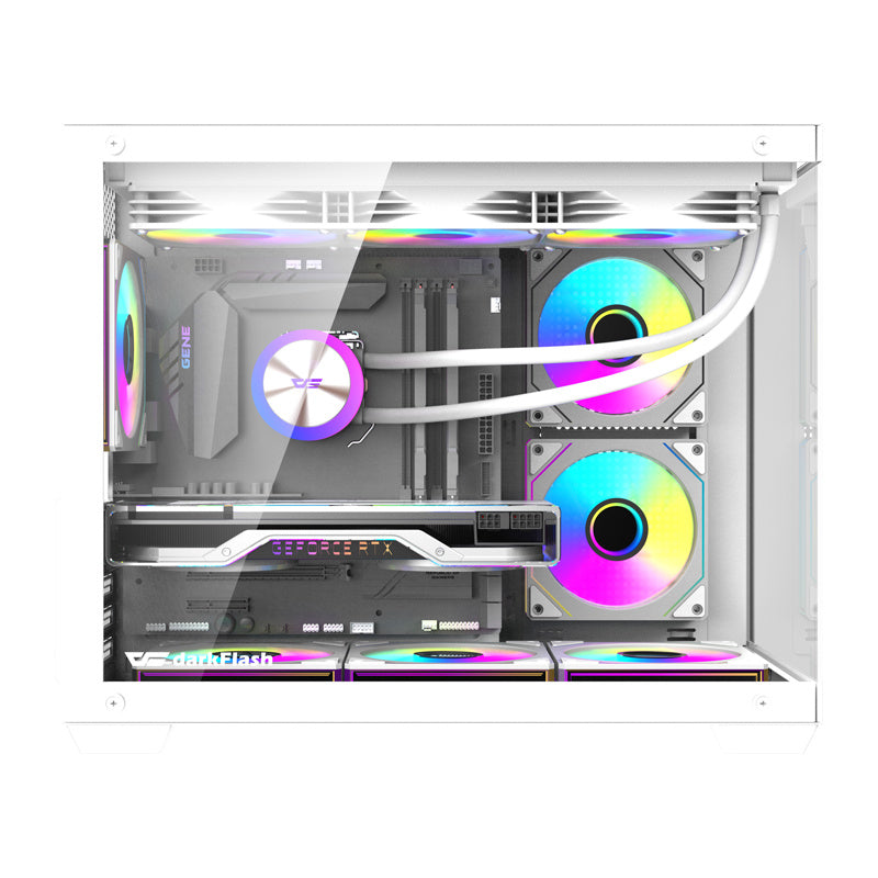 DarkFlash Computer Case B275 White PRO (+6 Fans)