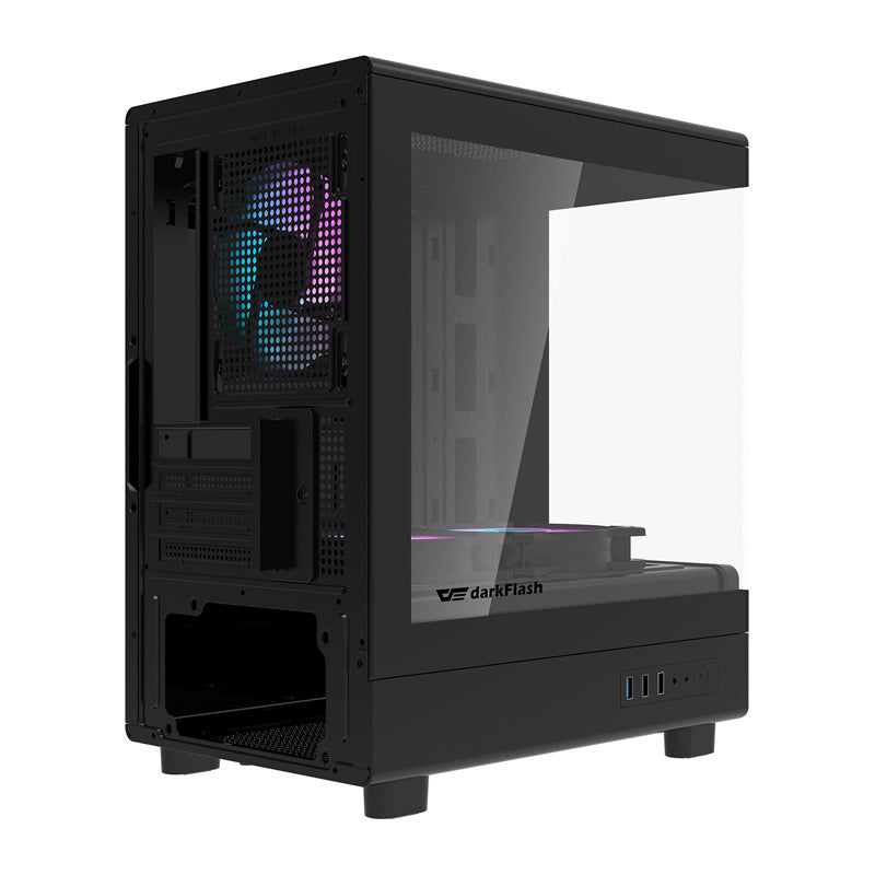 DarkFlash DB330M Black Computer Case (+3 Fans) v2