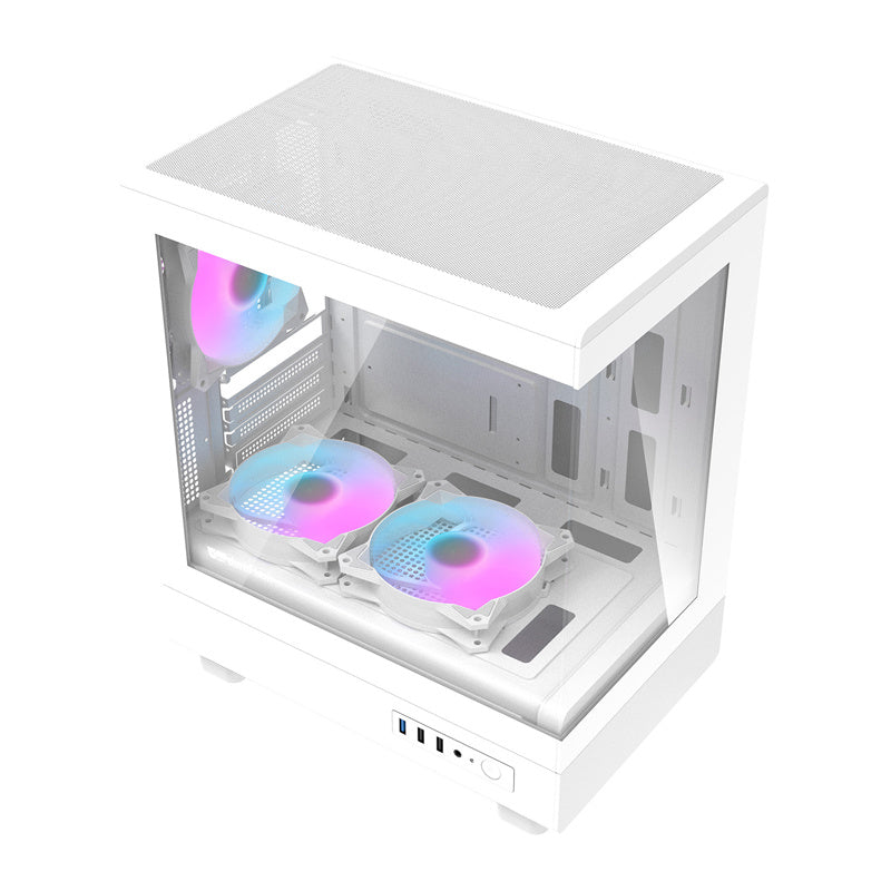 DarkFlash DB330M White Computer Case (+3 Fans) v2