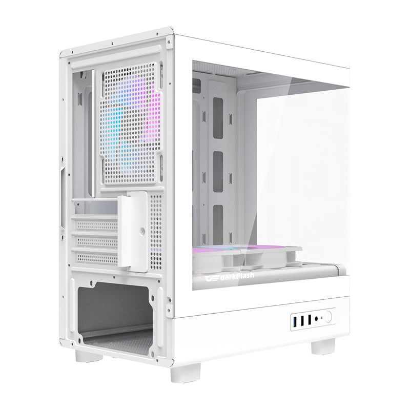 DarkFlash DB330M White Computer Case (+3 Fans) v2