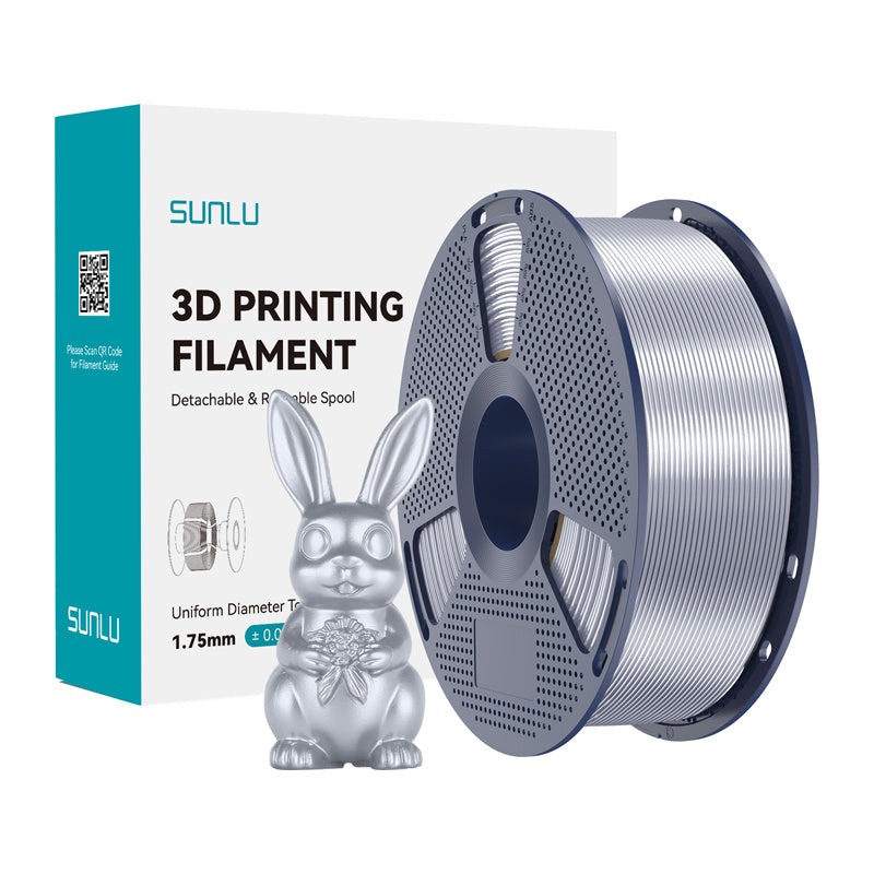 Filament Sunlu PLA+ Silk (srebrny)