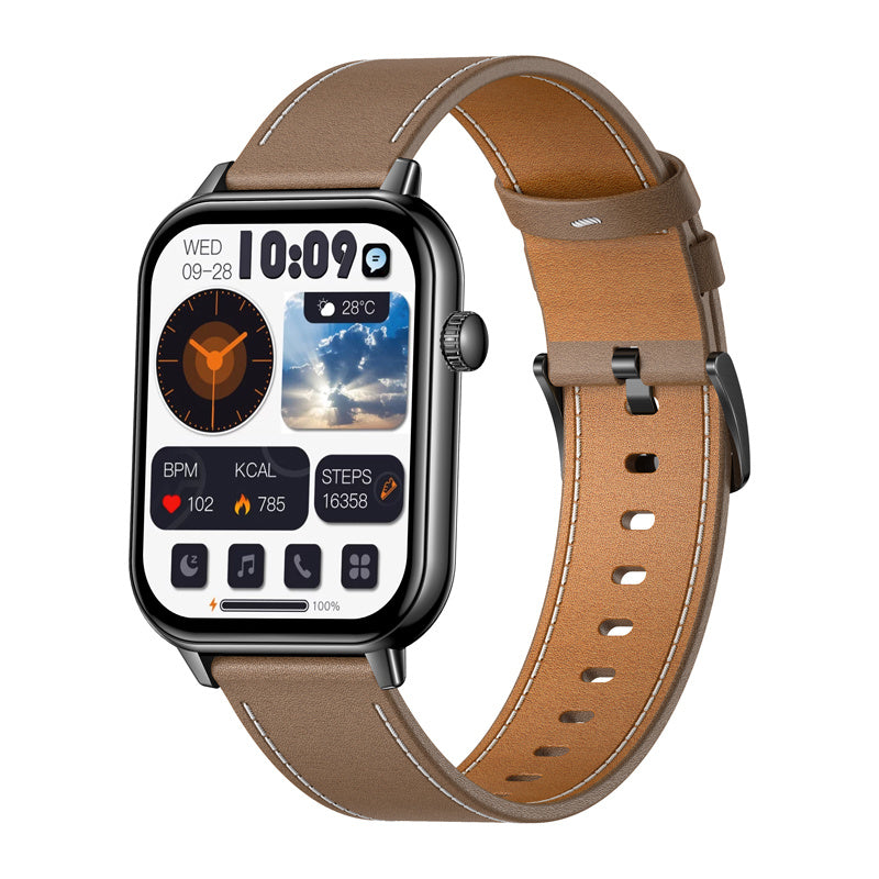COLMI C28 Smartwatch Black + brown leather