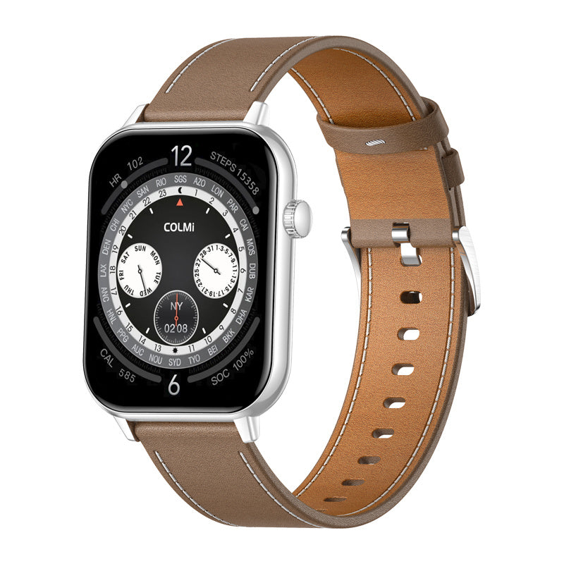 COLMI C28 Smartwatch Silver + brown leather