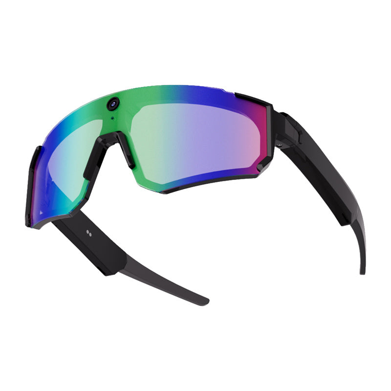 Colmi V06 AI Black Sports Sunglasses (with Blue Lenses)