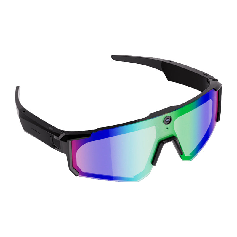 Colmi V06 AI Black Sports Sunglasses (with Blue Lenses)