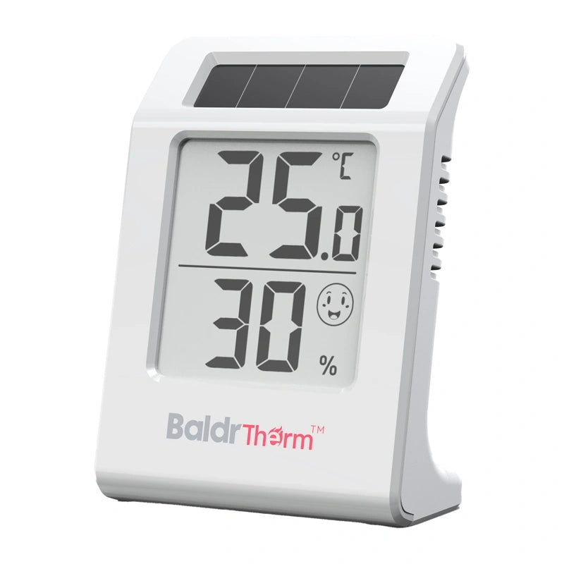 Solar-powered thermo-hygrometer