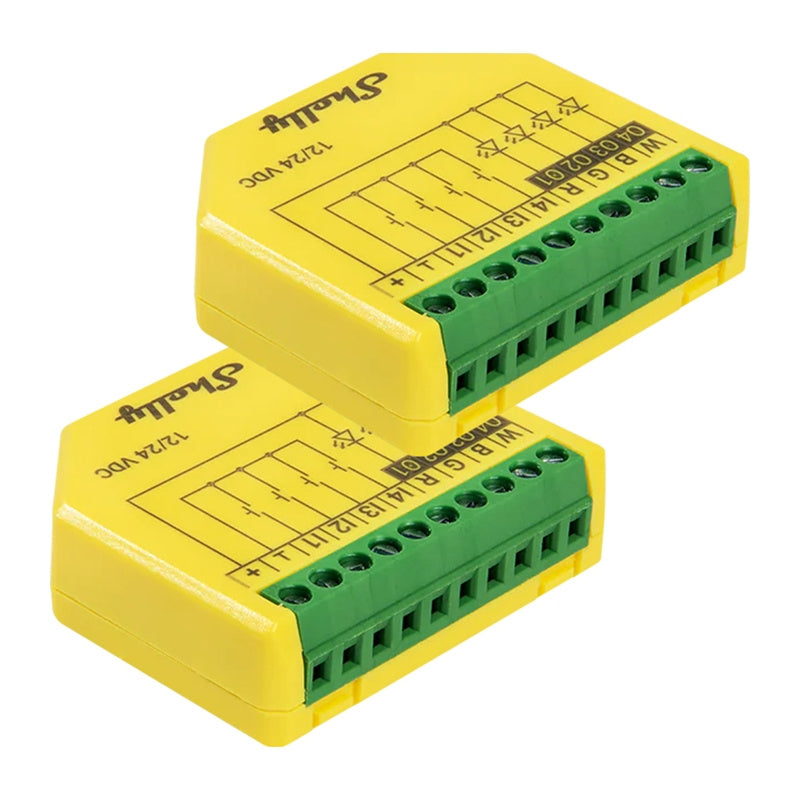 Shelly Plus RGBW PM LED Strip Controller, WiFi/Bluetooth 2 pcs