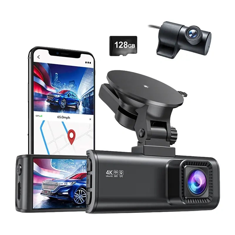 Dashcam REDTIGER F7NP WiFi 4K + 1080p 128GB