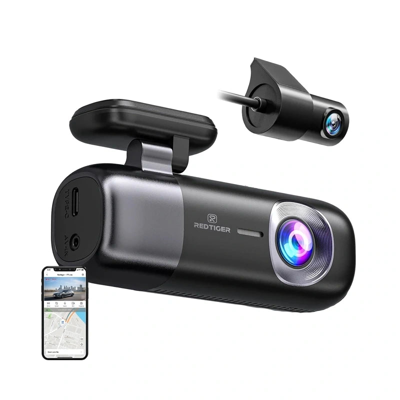 Dashcam REDTIGER F9 WiFi 4K + 1080p