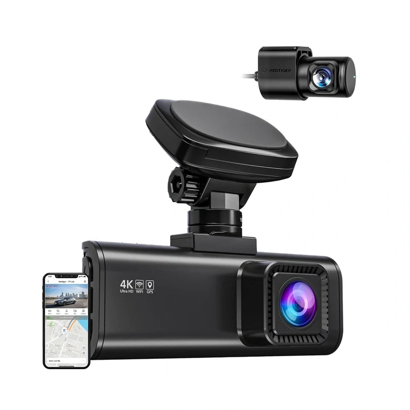 Dashcam REDTIGER F7N Pro WiFi 4K + 1080p 64GB