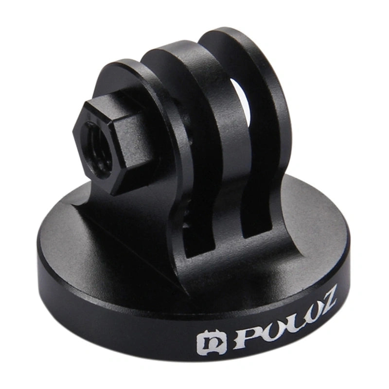 Mount Puluz 1/4 Inch CNC Tripod Mount Adapter for Action Cameras (Black)