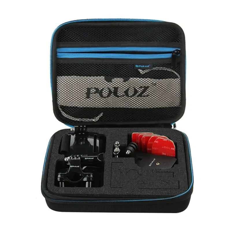 Case Puluz Waterproof Travel Carrying Case for Action Cameras Accessories 23 x 17 x 7 cm