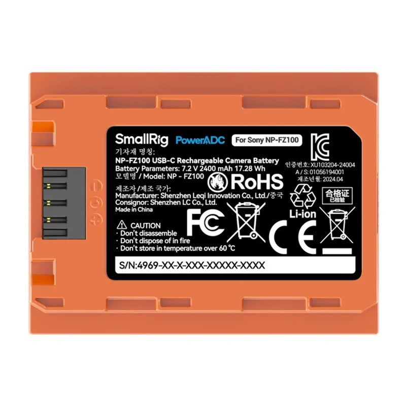 Camera battery SMALLRIG NP-FZ100 (orange)