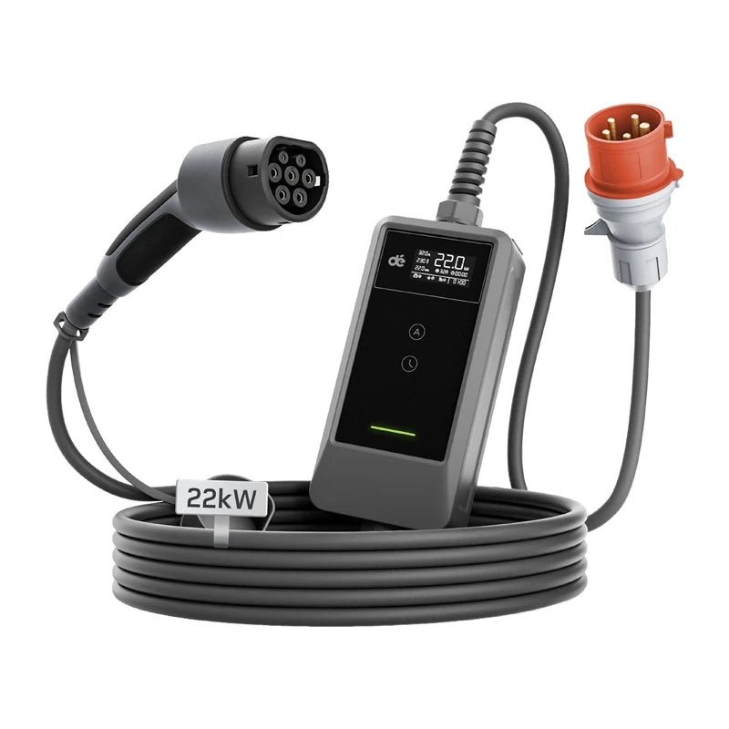 Portable EV charger DEPOW 22kW 7m cable