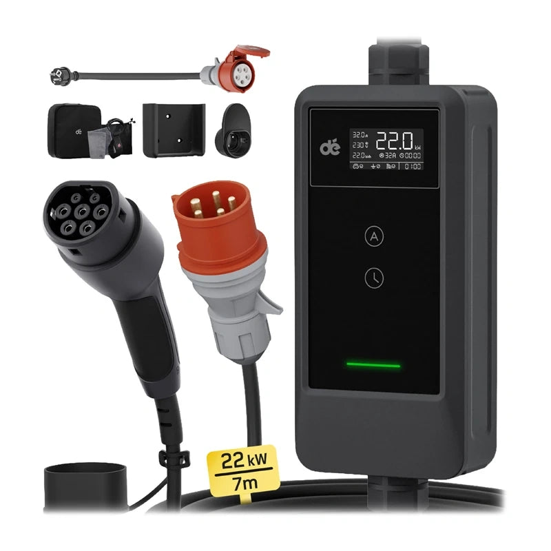 Portable EV charger DEPOW Traveler Set 22kW