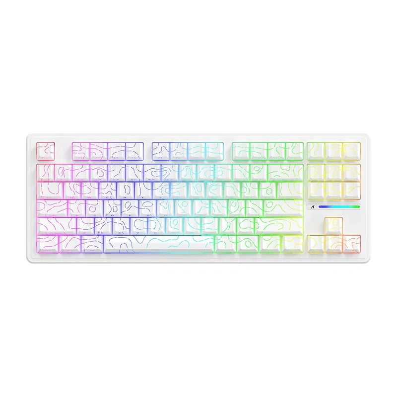 Gaming keyboard ATTACK SHARK M87PROV2RGB( white contour)