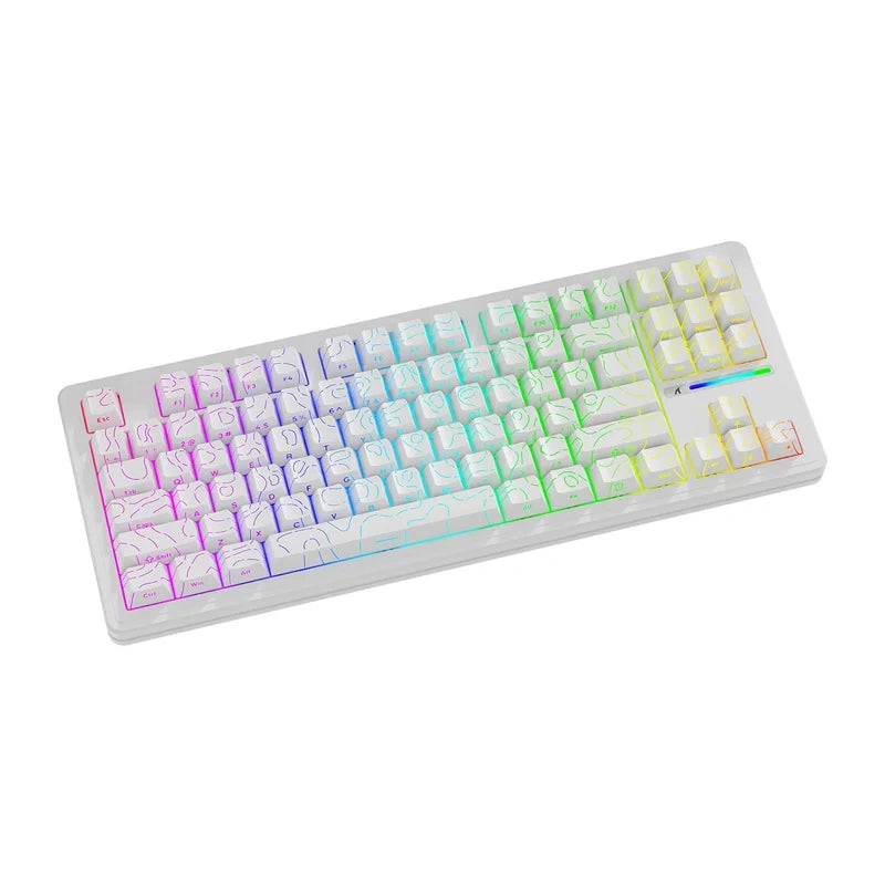 Gaming keyboard ATTACK SHARK M87PROV2RGB( white contour)