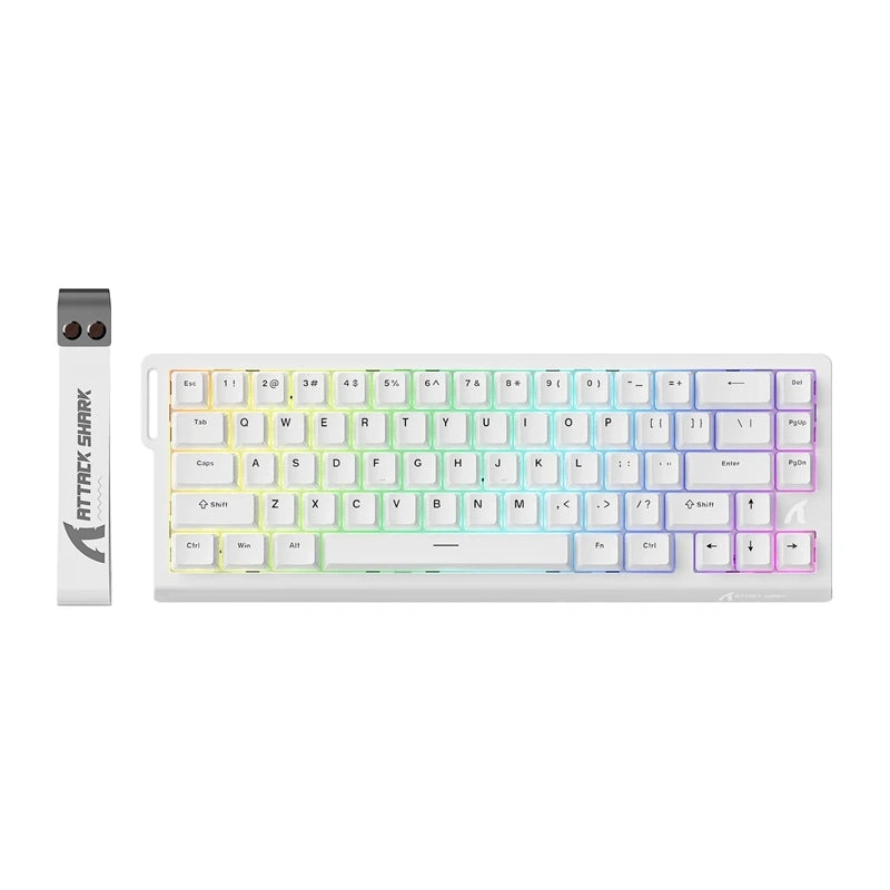 Keyboard ATTACK SHARK X68 HE (white)