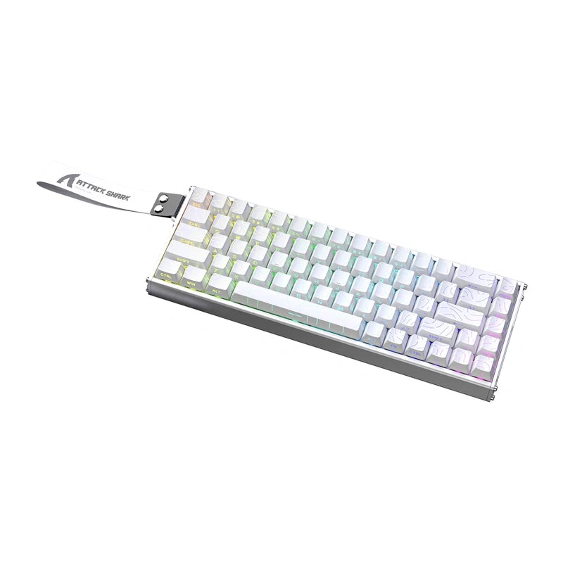 Keyboard ATTACK SHARK X68MAX (białe kontury)