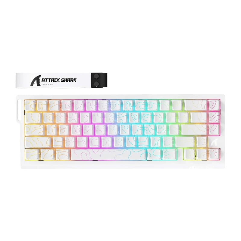Keyboard ATTACK SHARK X68PRO HE (white)