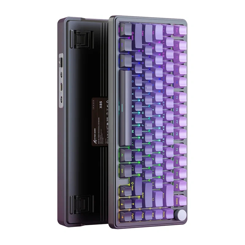 Klawiatura mechaniczna ATTACK SHARK X85 Tri-mode (fioletowa)