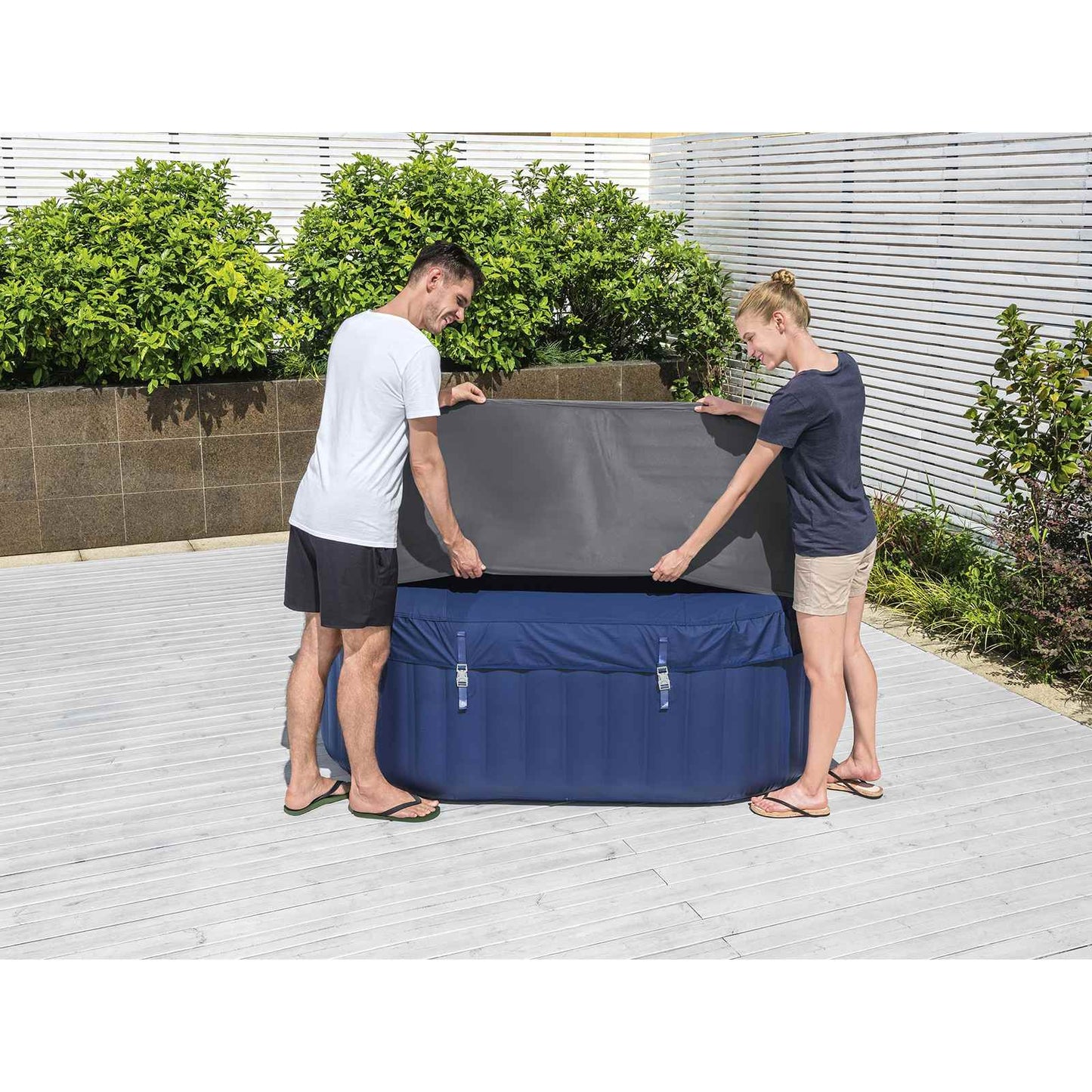 Bestway Κάλυμμα PVC και POM Γκρι