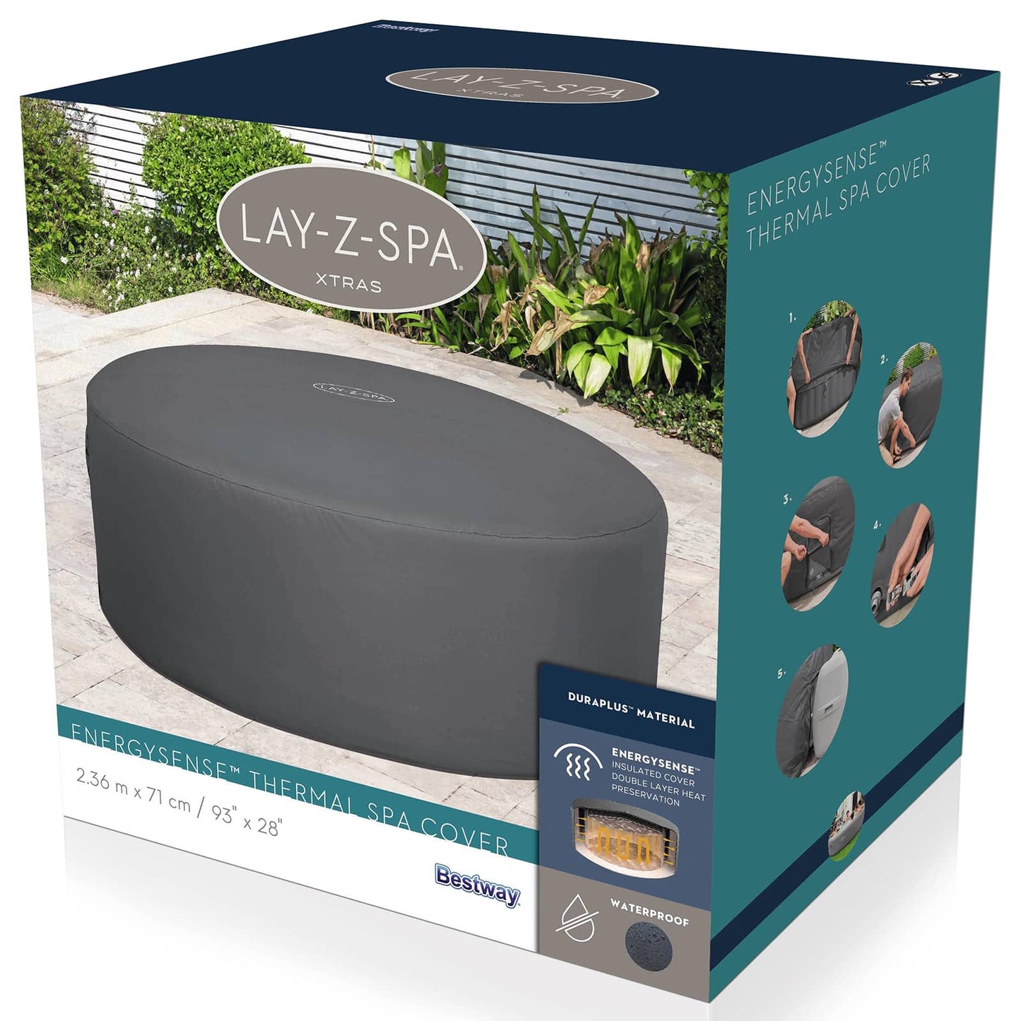 Bestway Κάλυμμα PVC και POM Γκρι