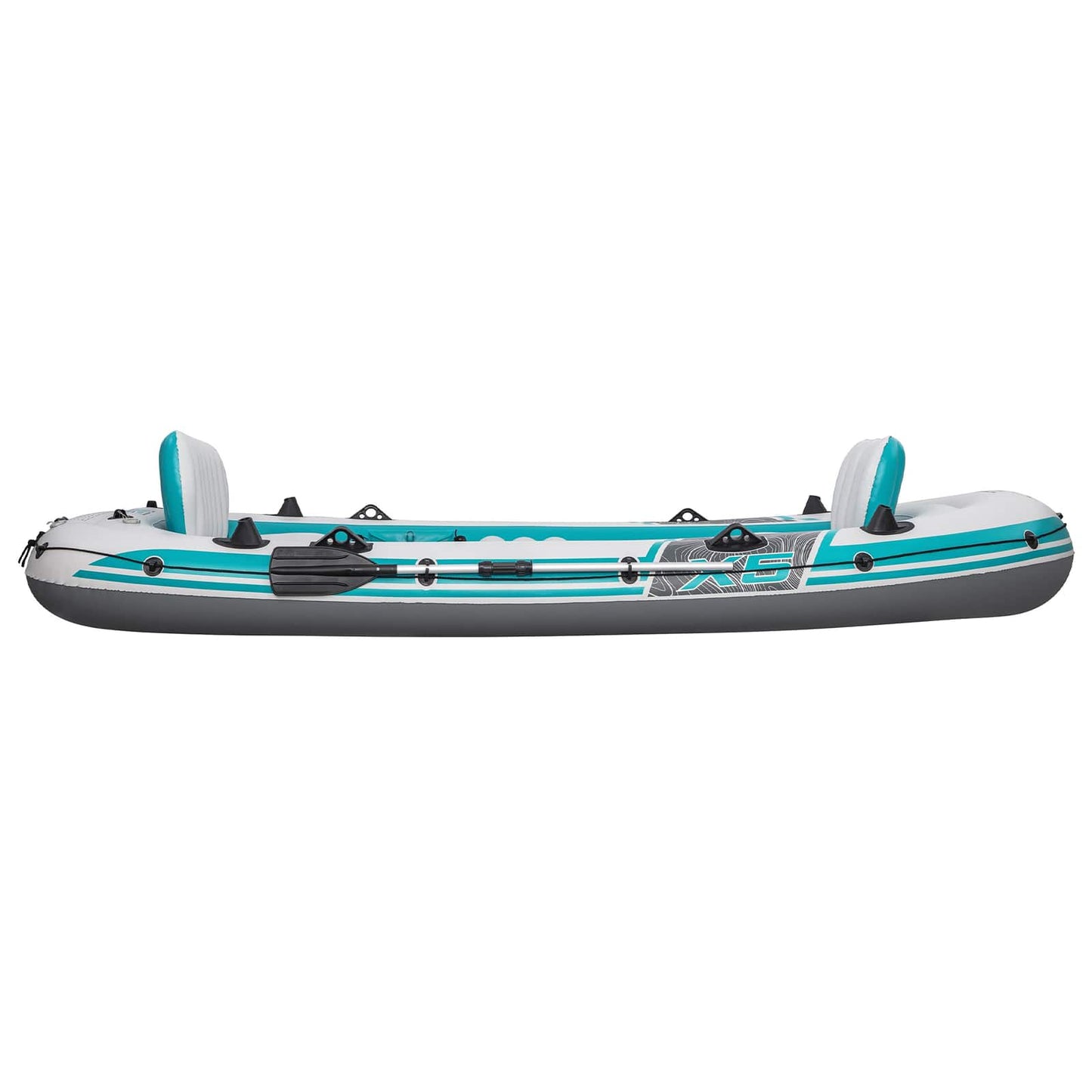 Bestway Φουσκωτή βάρκα Γκρι και Λευκό 3,64 x 1,66 μ PVC