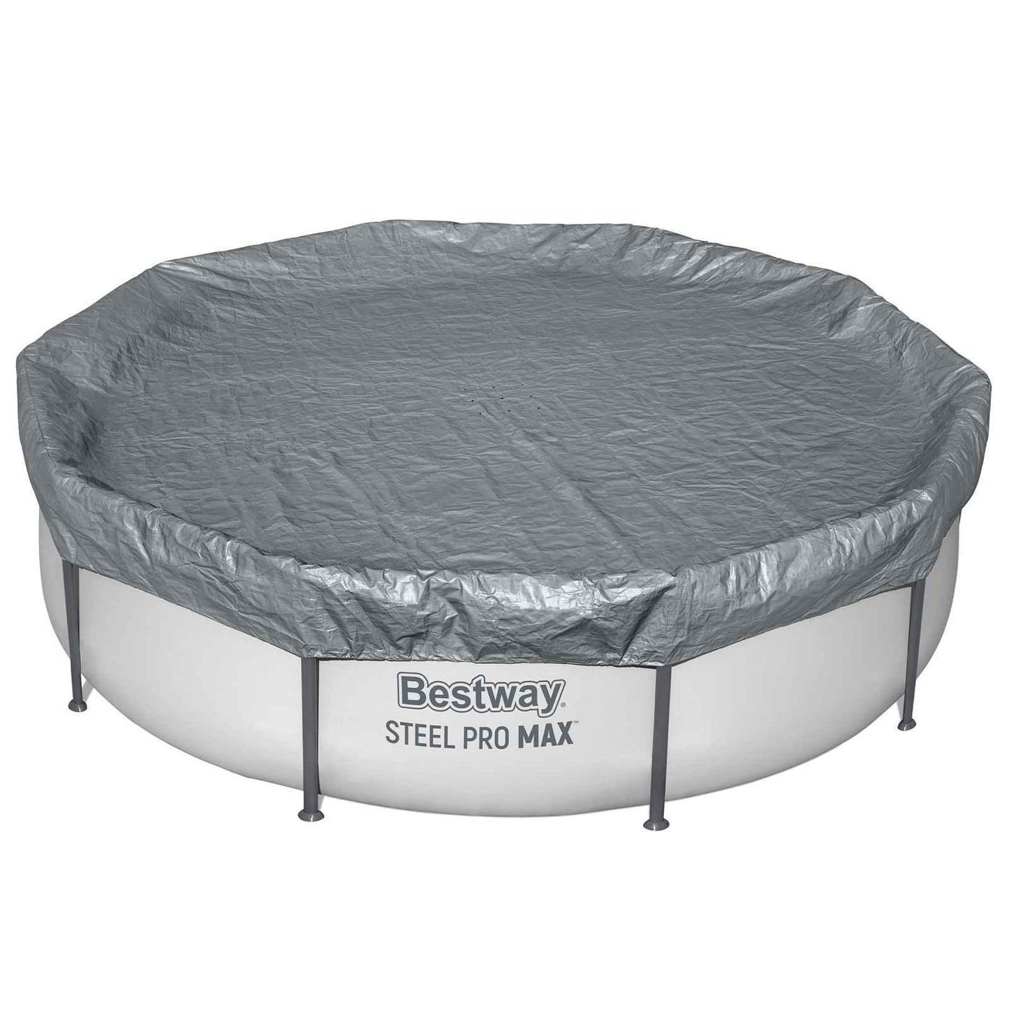 Bestway Κάλυμμα Πισίνας Ø3,05 μ Γύρος Πολυεστέρας Γκρι