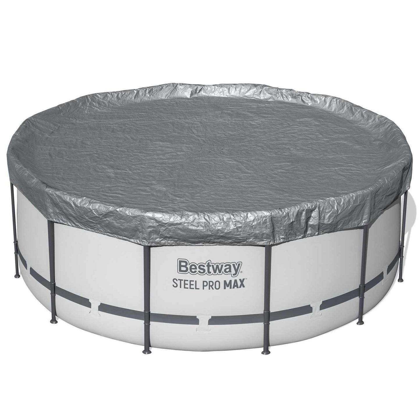 Bestway Κάλυμμα Πισίνας Ø3,66 μ Γύρος Πολυεστέρας Γκρι