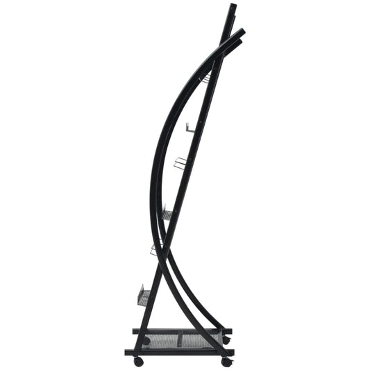 vidaXL Ραφιέρα Περιοδικών Μαύρη A4 40 x 32 x 131 εκ.