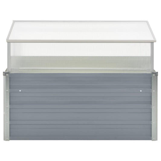 vidaXL Θερμοκήπιο Γκρι 100 x 100 x 85 εκ. από Γαλβανισμένο Χάλυβα