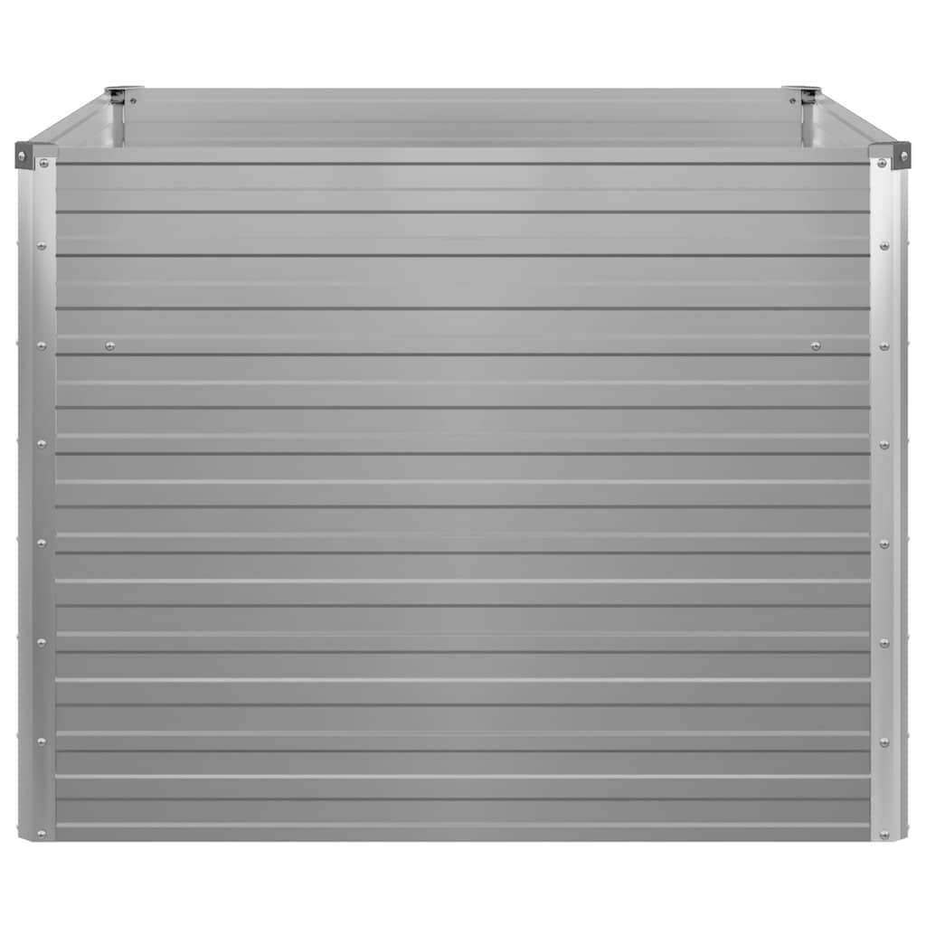 vidaXL Ζαρντινιέρα Ψηλή Γκρι 100 x 100 x 77εκ. από Γαλβανισμένο Χάλυβα