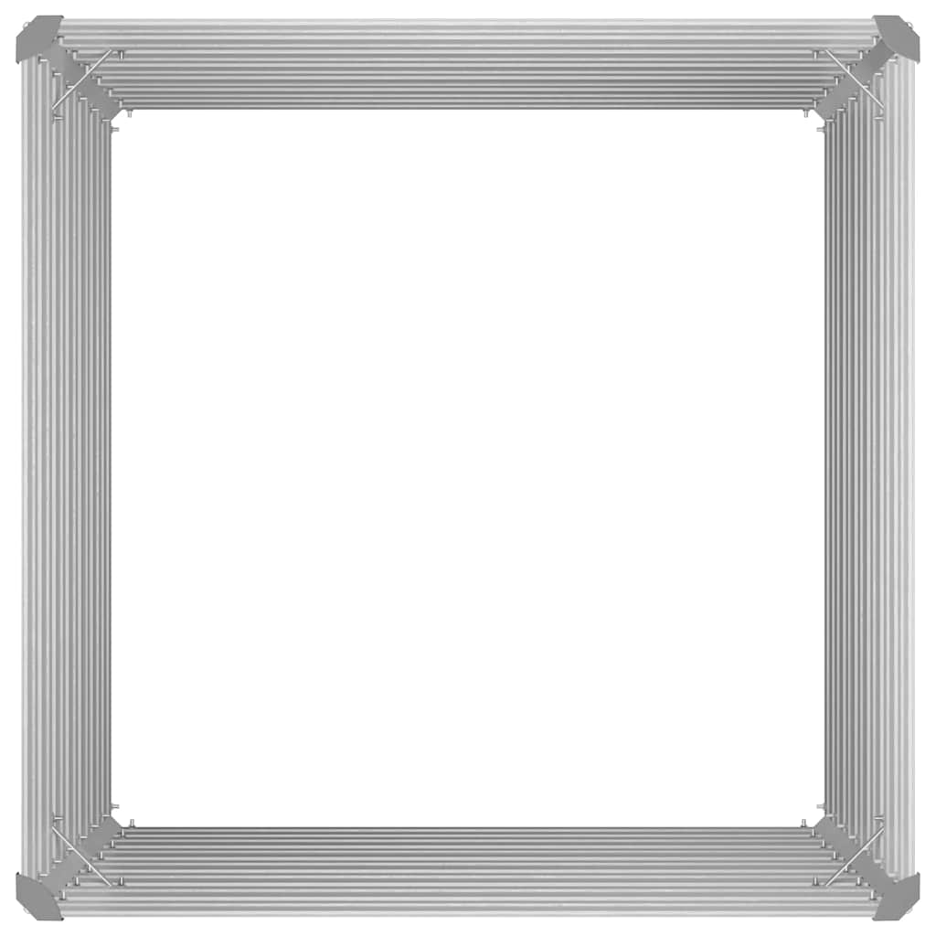 vidaXL Ζαρντινιέρα Ψηλή Γκρι 100 x 100 x 77εκ. από Γαλβανισμένο Χάλυβα
