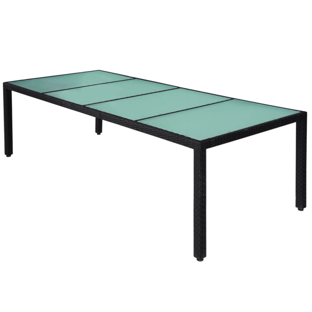 vidaXL Σετ Τραπεζαρίας Εξ. Χώρου 11 τεμ Μαύρο Συνθ. Ρατάν με Μαξιλάρια