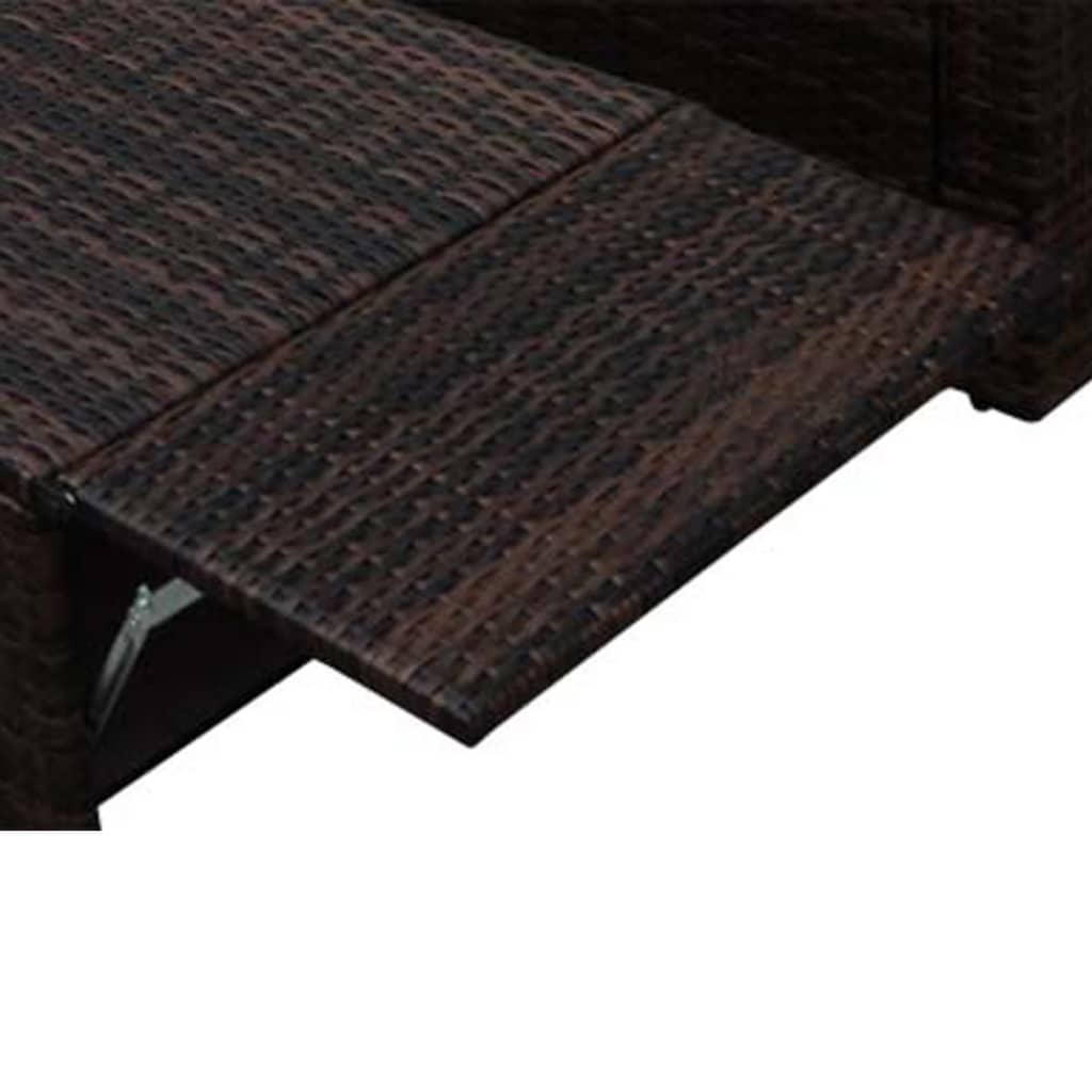 vidaXL Σετ Καναπέ Κήπου 2 τεμ. Καφέ από Συνθετικό Ρατάν με Μαξιλάρια