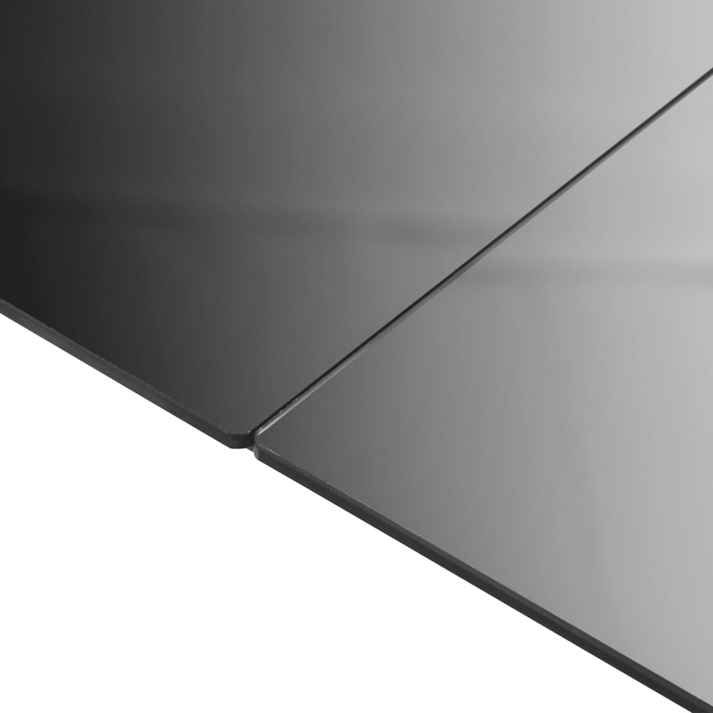 vidaXL Τραπέζι Κήπου Μαύρο 150 x 90 x 74 εκ. από Αλουμίνιο / Γυαλί