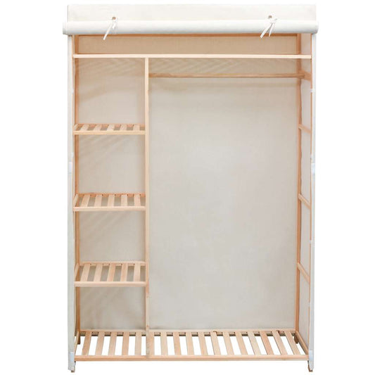 vidaXL Ντουλάπα 110 x 40 x 170 εκ. από Ύφασμα και Ξύλο Πεύκου