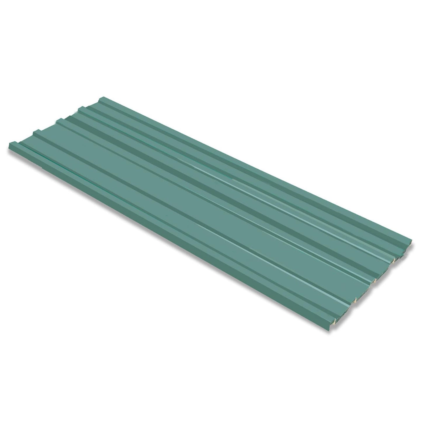 vidaXL Πάνελ οροφής 12 pcs Πράσινο 129 x 45 εκ. Γαλβανισμένος χάλυβας