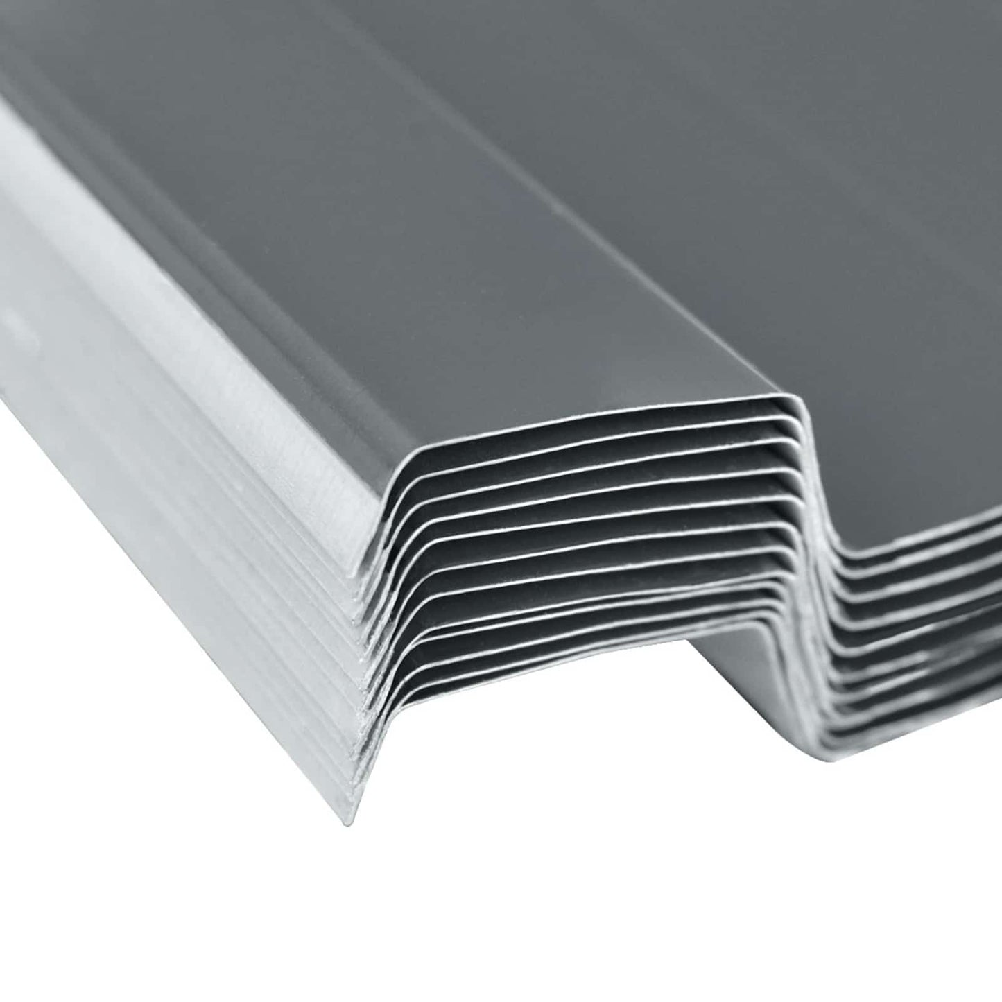 vidaXL Πάνελ οροφής 12 pcs Γκρι 129 x 45 εκ. Γαλβανισμένος χάλυβας