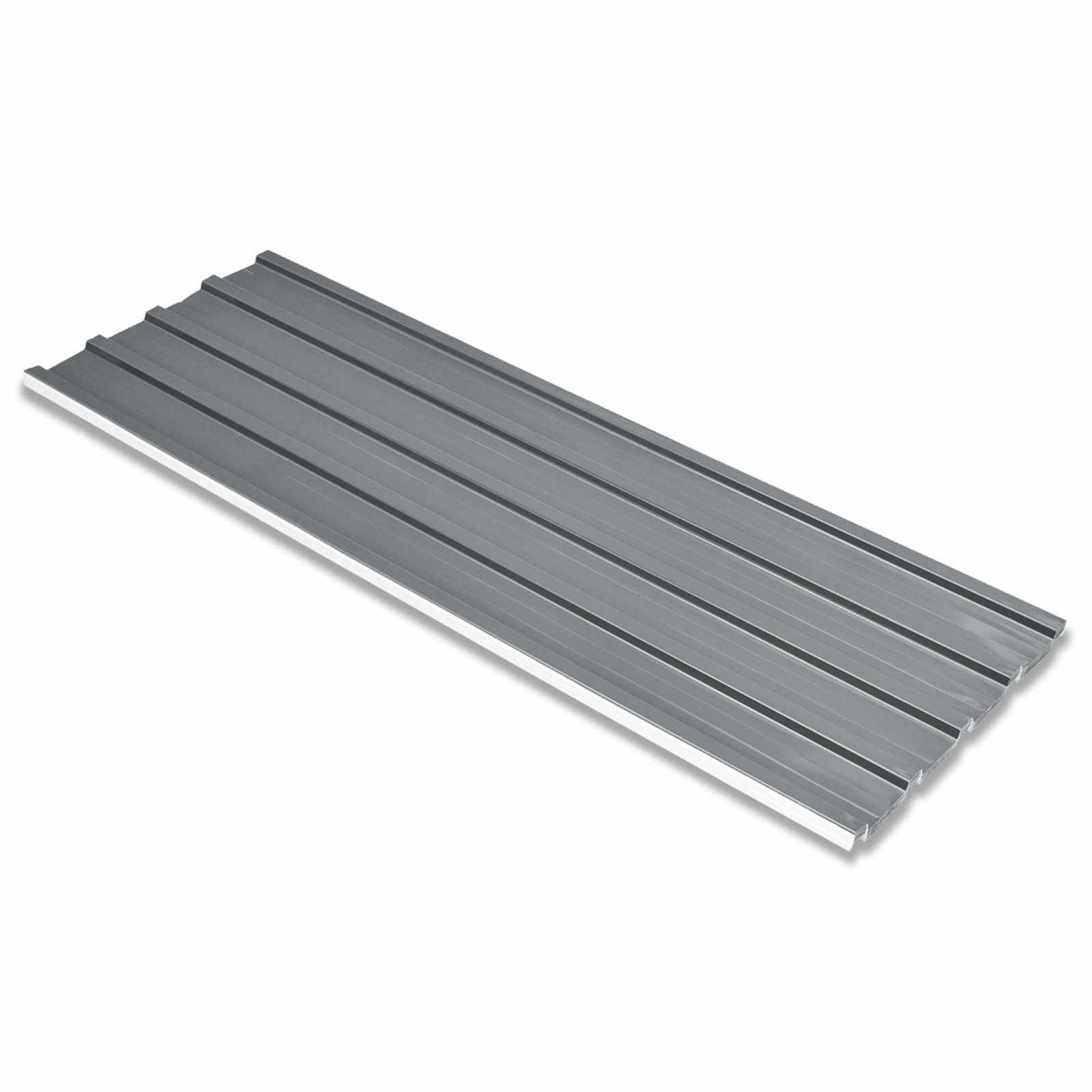 vidaXL Πάνελ οροφής 12 pcs Γκρι 129 x 45 εκ. Γαλβανισμένος χάλυβας