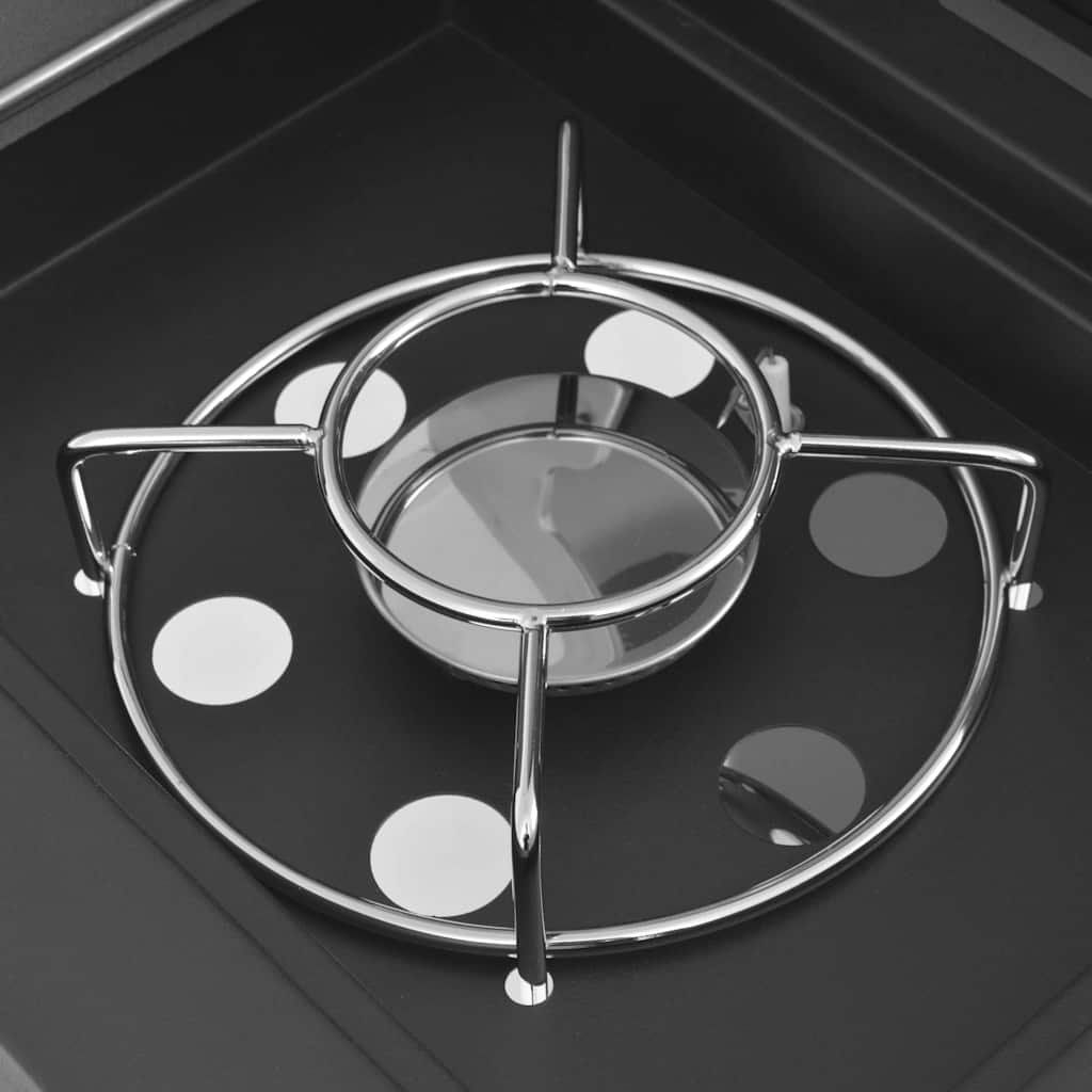 vidaXL Γκριλ Μπάρμπεκιου με Αέριο Ασημί Ανοξείδωτο ατσάλι