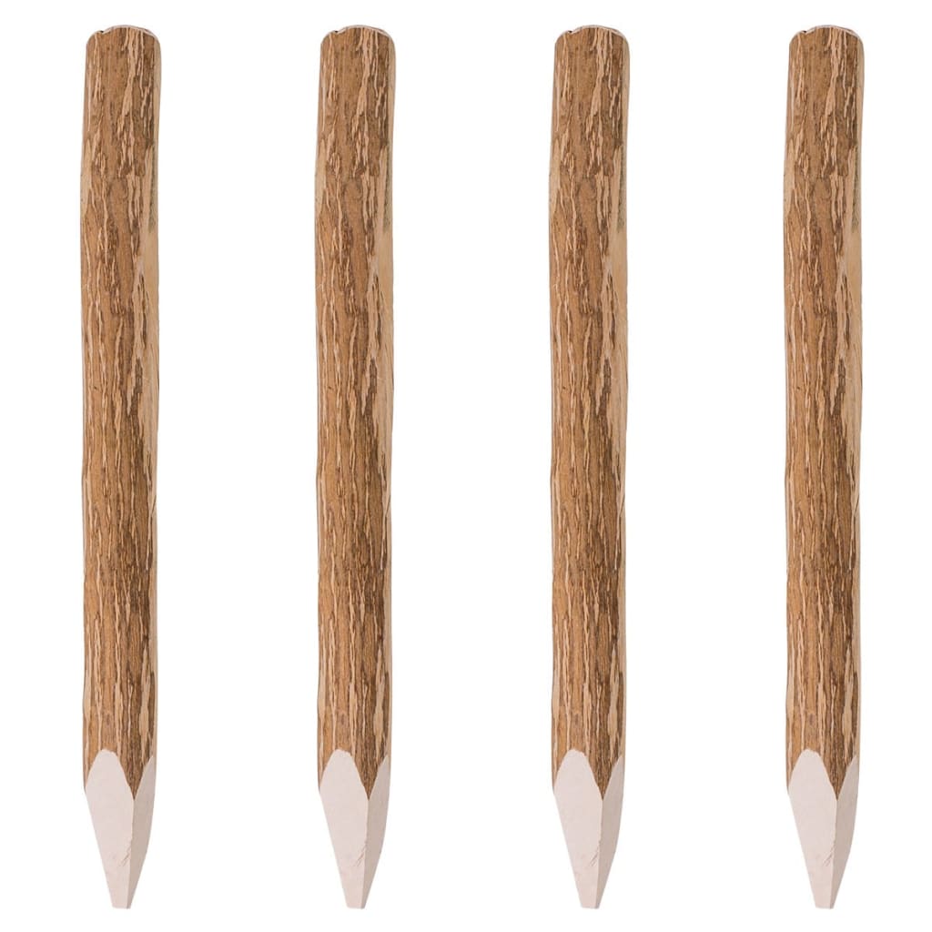 vidaXL Πάσσαλοι Περίφραξης Μυτεροί 4 τεμ. 90 εκ. από Ξύλο Φουντουκιάς