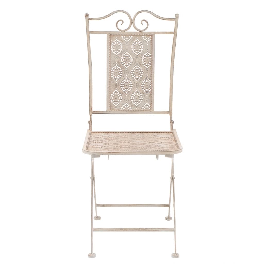 vidaXL Σετ Επίπλων Bistro 3 Τεμαχίων Λευκό Ατσάλινο