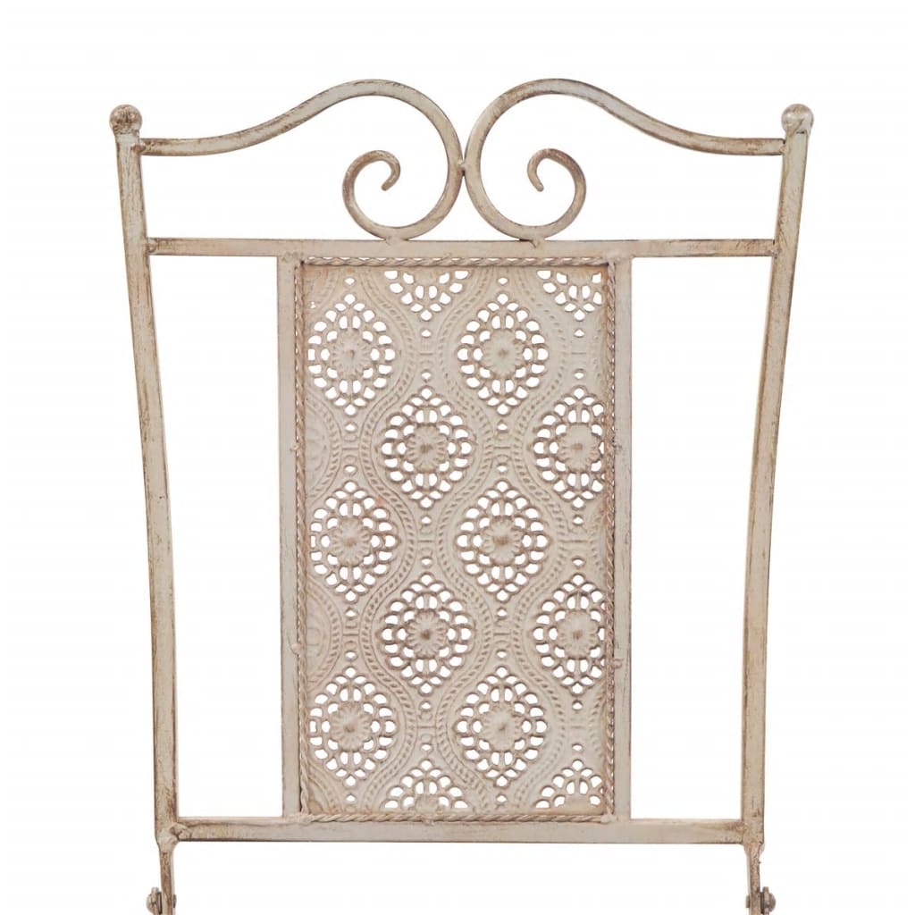 vidaXL Σετ Επίπλων Bistro 3 Τεμαχίων Λευκό Ατσάλινο