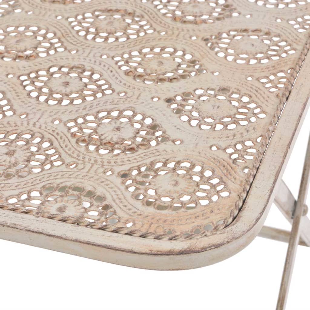 vidaXL Σετ Επίπλων Bistro 3 Τεμαχίων Λευκό Ατσάλινο