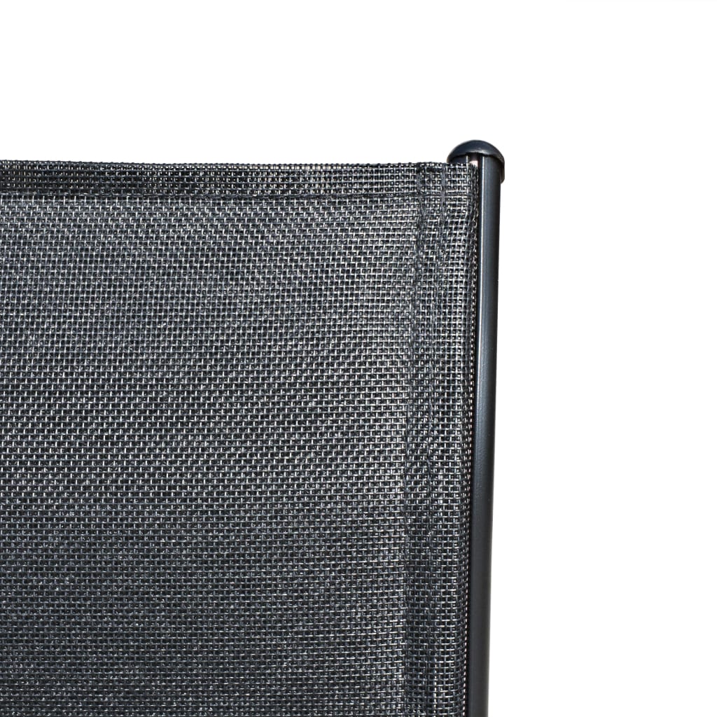 vidaXL Σετ Τραπεζαρίας Εξωτερικού Χώρου 5 Τεμαχίων Μαύρο Ατσάλινο