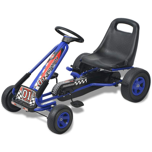 vidaXL Go Kart με Πετάλια με Ρυθμιζόμενο Κάθισμα Μπλε