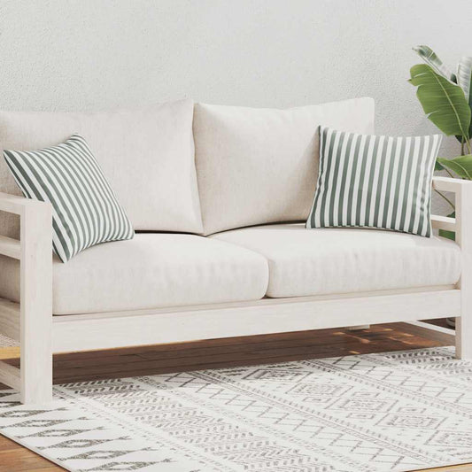 vidaXL Μαξιλάρια Εξωτερικού Χώρου 2 τεμ. Ριγέ Γκρι 45 x 45 εκ.